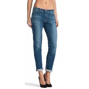 Frame Women's Le Garcon Jeans Blue Whiskered Pockets 24